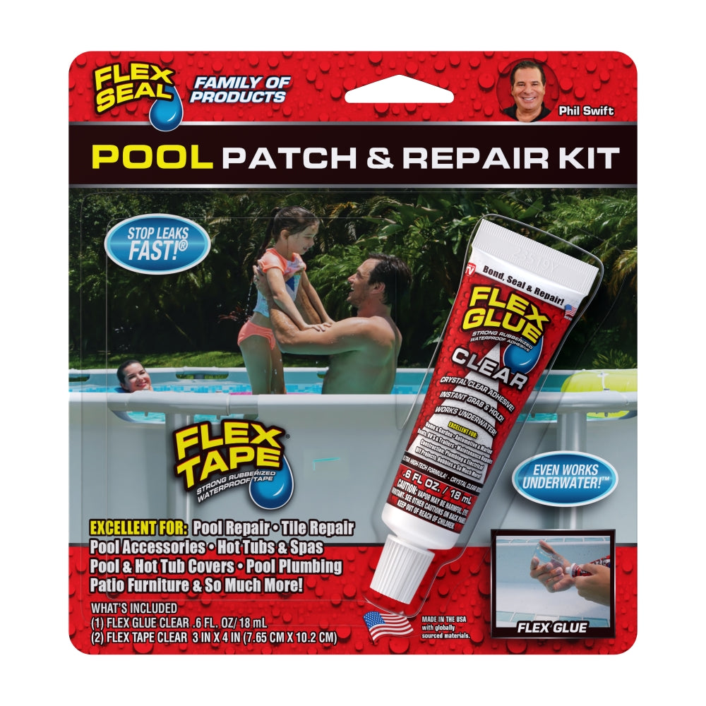 Flex Seal 0.3-ft Pool Vinyl Repair Patch Kit in the Pool Liner Accessories  department at