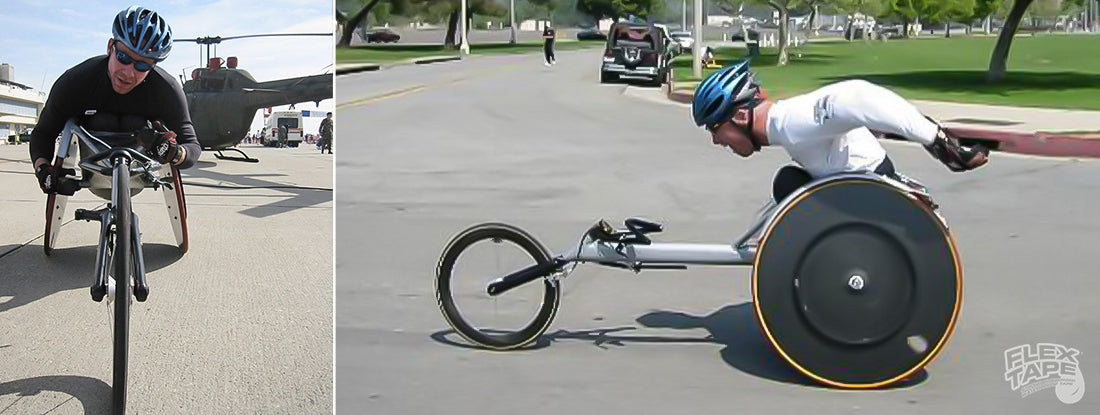 Wheelchair Athlete Uses Flex Seal Products on His Racing Wheelchair ...