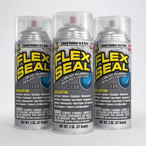 Flex Seal Liquid Rubber Sealant Coating, Clear, Minis - 2 oz