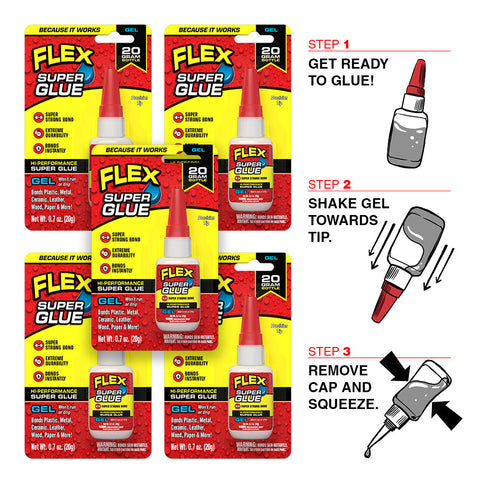 Flex Seal Super Glue 20-gram Gel Super Glue in the Super Glue department at