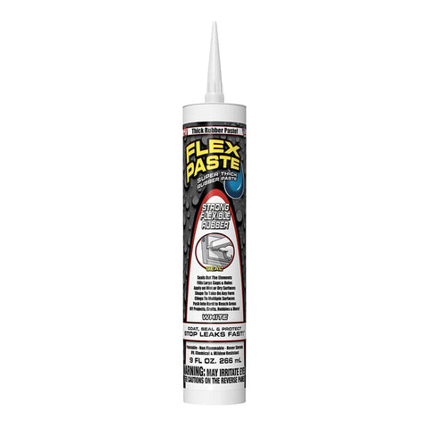 Flex Glue, 10 oz Cartridge, White, Super Strong, Rubberized Waterproof  Adhesive, Works Underwater, Use On Pools, Showers, Outdoors, Concrete,  Brick