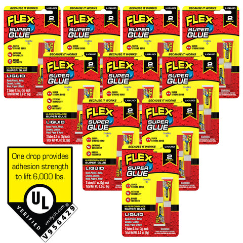 FLEX SEAL Family of Flex Super Glue Gel, (2) 3g Tubes