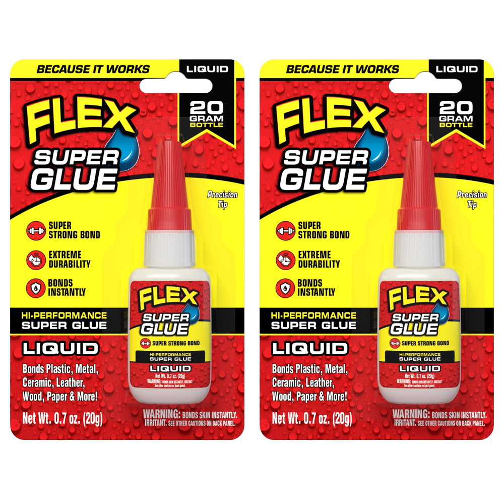 Flex Seal Flex Super Glue Gel 2 pk - Quick Dry, Shock Resistant